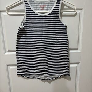 Cat & Jack Navy and White Striped Sleeveless Top and white tank
